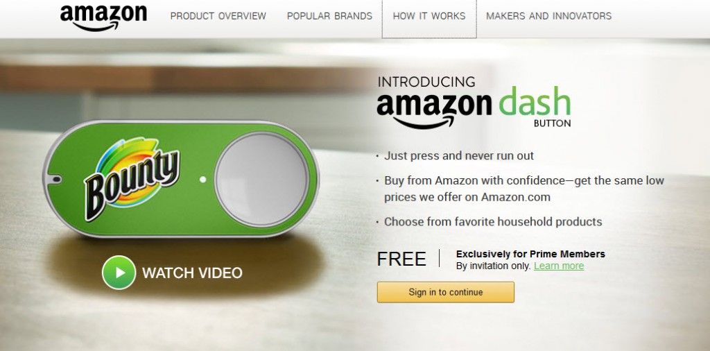 Amazons neuer Dash Button Bestell-Taster für verschiedene Produkte